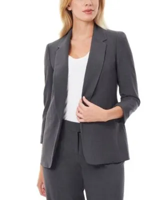 Women's Notched Collar Jacket with Rolled Sleeves