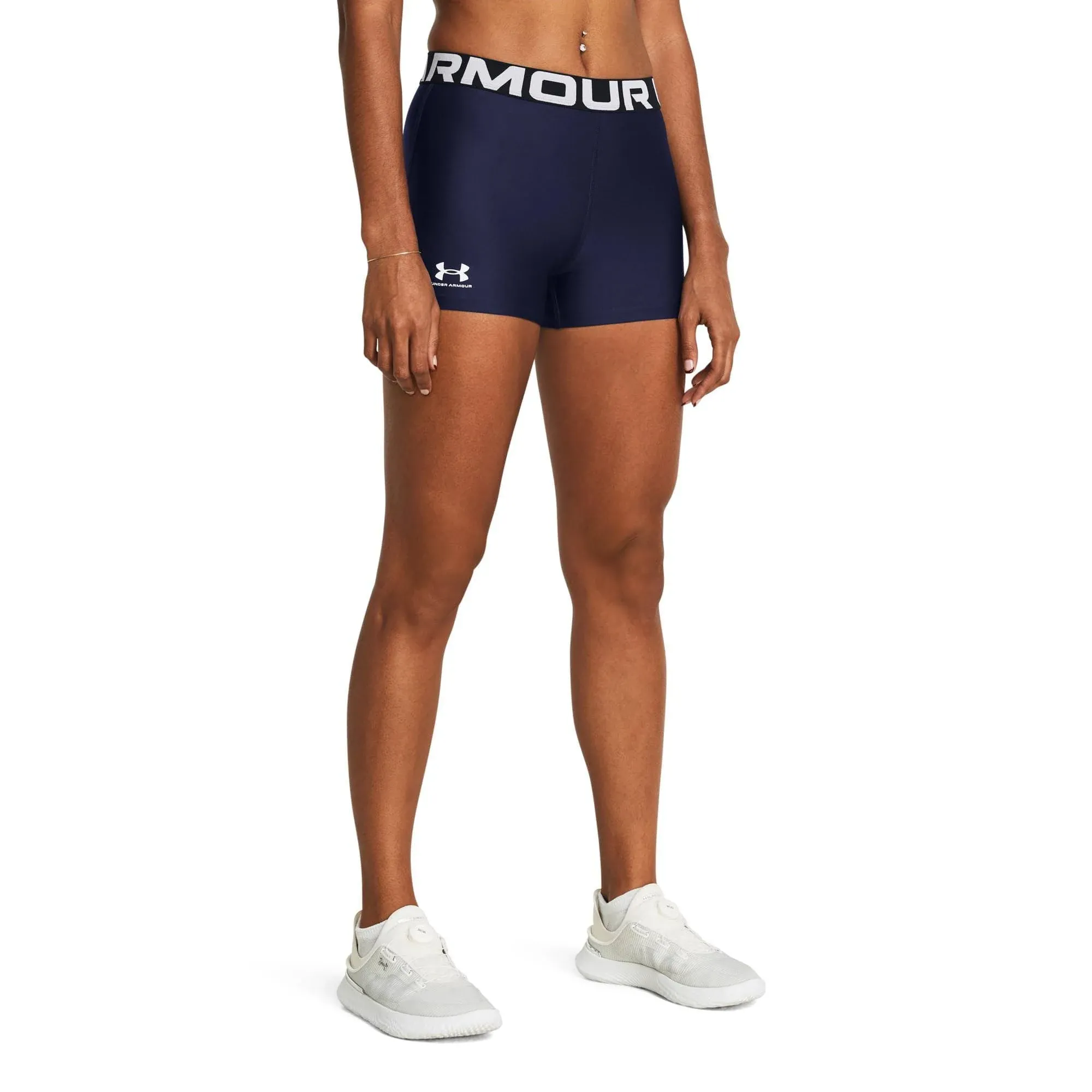 Under Armour Womens Heatgear Shorty Shorts - Navy