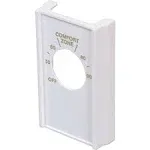 White Double Pole Line Volt Thermostat Cover for Old Style D22 - HVAC