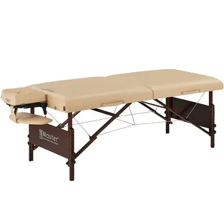 Master Massage 30" Del Ray Pro Portable Massage Table Package, Sand Color, Luxurious with 3" Thick Cushion of Foam