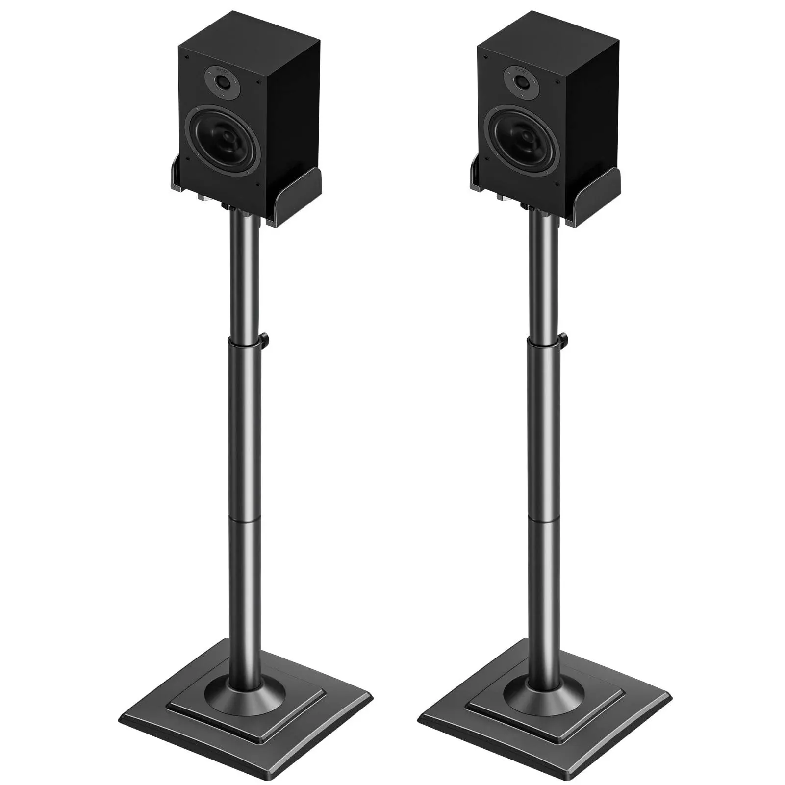 ELIVED Universal Speaker Stands for Surround Sound Height Adjustable Extend 3...