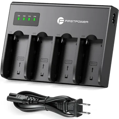 K&F Concept 4-Channel Battery Charger for Sony NP-F970, NP-F960, NP-