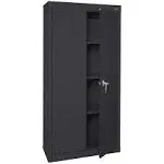 Sandusky VF31301872-09 Storage Cabinet,30in.Wx18in.D,Black