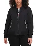 Levi's Trendy Plus Size Melanie Bomber Jacket - Black - 3X