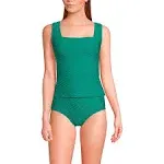 Lands' End Women's Texture Square Neck Tankini Swimsuit Top