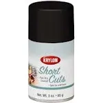 Krylon KSCS056 Short Cuts Aerosol Spray Paint, 3-Ounce, Flat Black