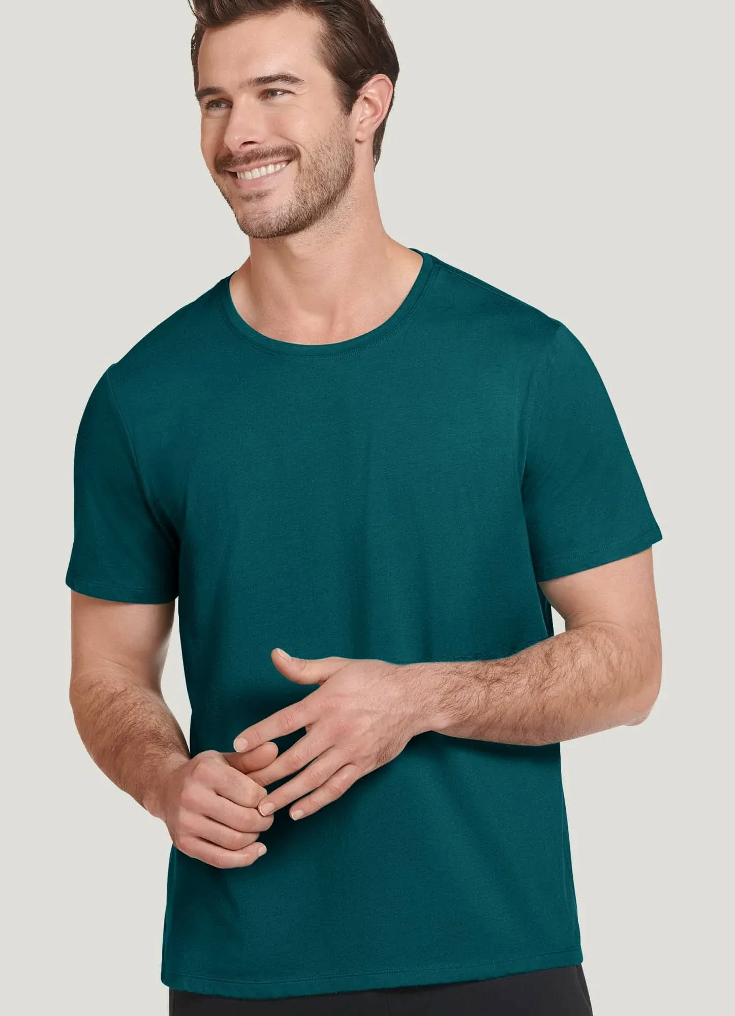 Jockey Cotton Modal Blend Signature T-Shirt in Deep Lagoon