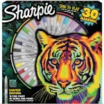 Limited Edition Sharpie Set 30 Markers Spin The Tray Wheel Fine &amp; Ultra Points