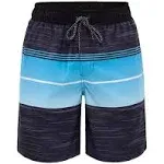 Rokka&Rolla Men's 8" Mesh Lined Swim Trunks - Blue