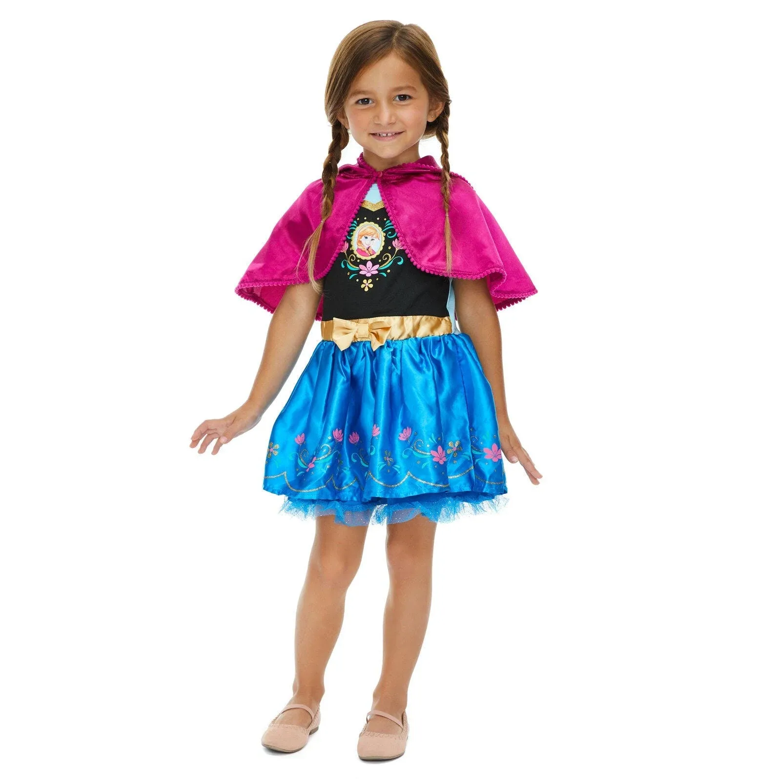 Disney Frozen Anna Infant Baby Girls Fur Costume Short Sleeve Dress Princess Anna ...