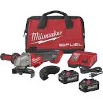 Milwaukee 2882-22 M18 Fuel 4-1/2" / 5" Paddle Switch Braking Grinder Kit