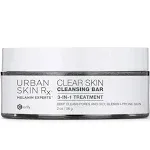 Urban Skin Rx 3-in-1 Treatment Clear Skin Cleansing Bar Soap Mask in Jar 2 Oz