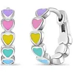 in Season Jewelry Heart Cascade Huggie Hoops Pink