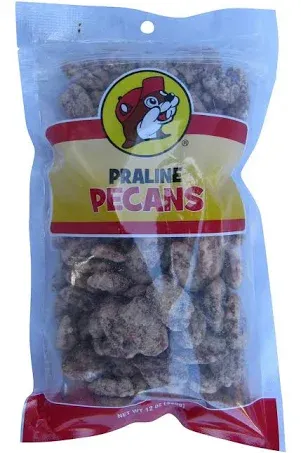 Buc-ee's Glazed Pecan Praline Halves in a Resealable Bag, 12 Ounces