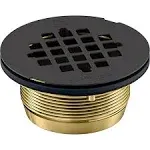 Kohler K-22675-BL Matte Black Round Brass Shower Receptor Drain