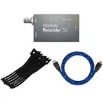 Blackmagic Design UltraStudio 3G Recorder Bundle with Nylon-Braided 4K High-Speed HDMI Cable with Ethernet and Hook-and-Loop Fastening Cable Ties (10-Pack) (3 Items)