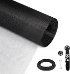 HTVRONT Window Screen Replacement and Screen Repair Kit for Windows or Doors, 48"*118" Window Screen Roll with Rolling Tool/H