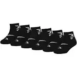 NIKE 3 Brand Boys Socks 1/4 Crew Cushioned Breathable 6 Pair Shoe Size 3Y-5Y 