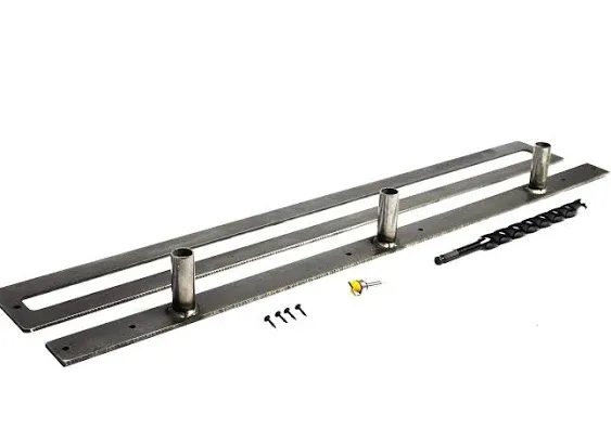 Heavy Duty Metal Floating Shelf Bracket with Install kit. Mounting Locations Every Half inch (34 inch Build Kit)