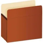 Pendaflex 100% Recycled Reinforced File Pocket, 5 1/4" Expansion, Letter Size, Redrope (E1534G) | Staples