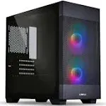 Lian Li High Airflow Micro ATX PC Case RGB Gaming Computer Case Mesh Front Panel Mid-Tower Chassis with 2x140mm ARGB PWM Fans Pre-Installed Tempered G