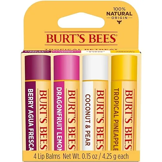 Burt's Bees 100% Natural Moisturizing Lip Balm, Mango with Beeswax & Fruit Extracts - 2 Tubes , 0.15 Ounce