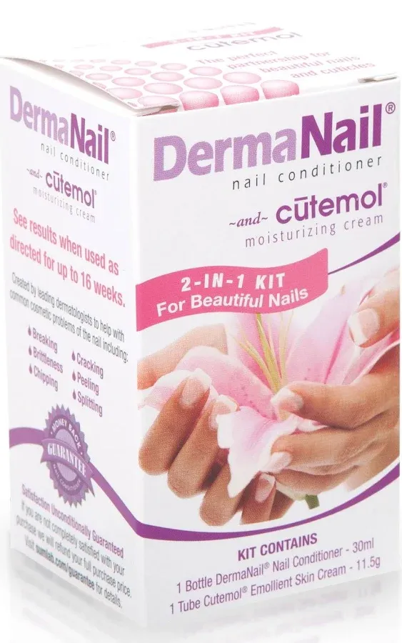 DermaNail Nail Strengthener and Cuticle Cream Set