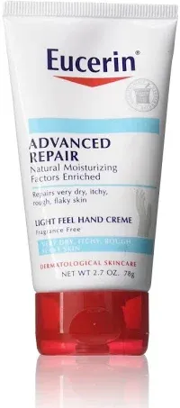 Eucerin Advanced Repair Hand Cream, Fast Absorbing Hand Lotion, Use After Hand Washing, 2.7 OZ