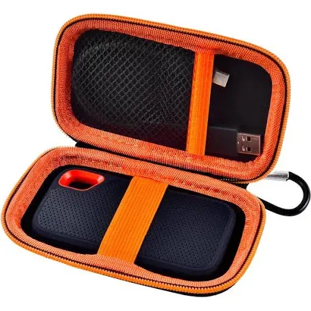 Case Compatible with SanDisk 1TB 2TB 500GB 4TB/for PRO Extreme Portable SSD, External Solid State Hard Drive Storage Holder for SDSSDE61/ SDSSDE60/ SDSSDE81/SDSSDE30/SDSSDE60 (Box Only)(Orange)