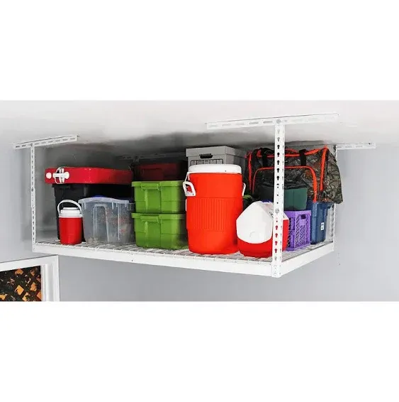 SafeRacks 4x8 Overhead Garage Storage Rack - Ceiling Mounted Shelf