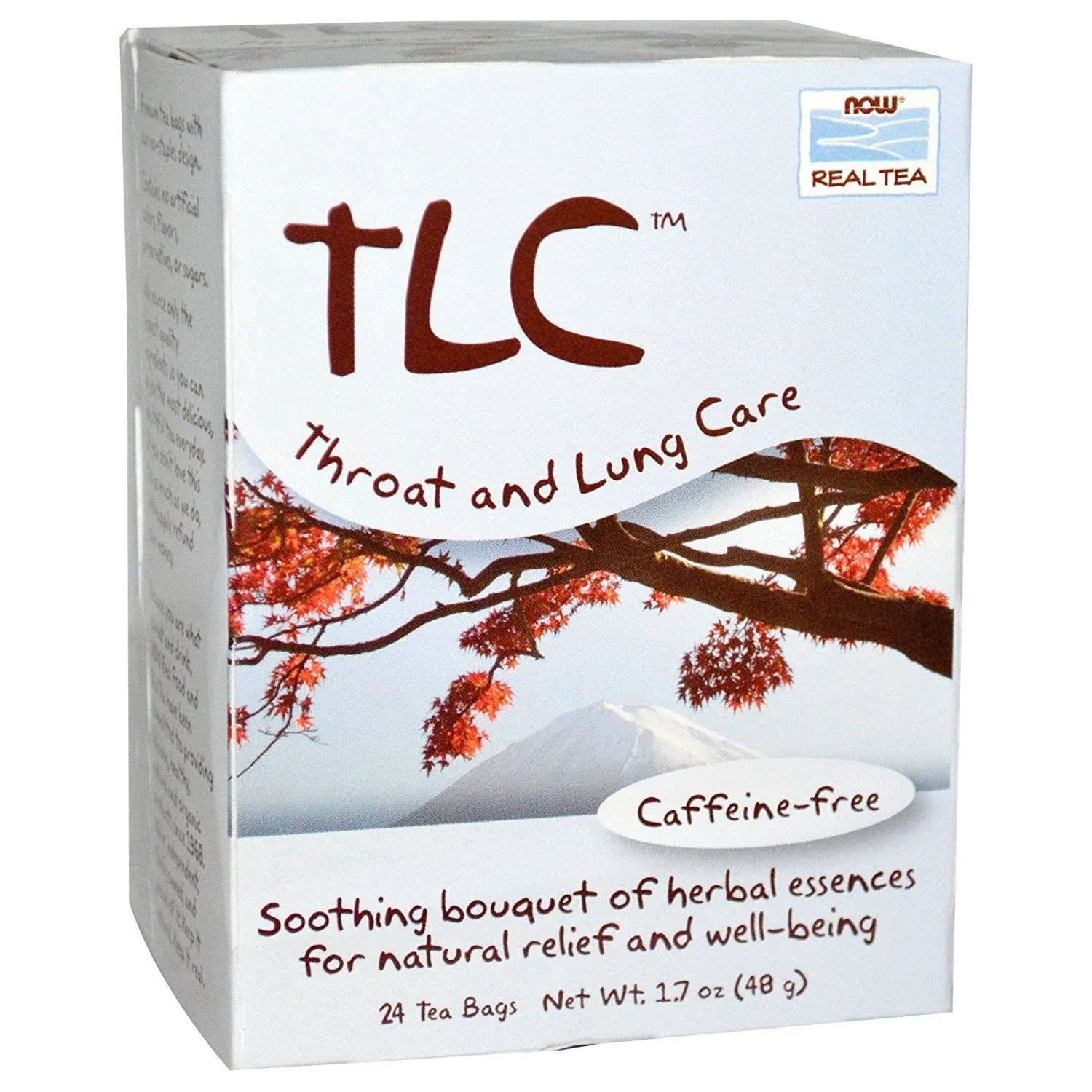 Now Foods TLC Throat & Lung Care Tea - 24 bags, 1.7 oz box