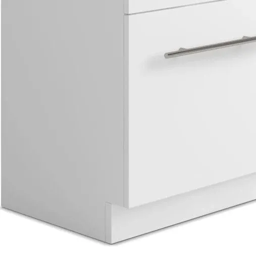 SIMPLIHOME Metro Modern 24 Inch Laundry Cabinet with Faucet and Stainless Steel Sink in White, For the Laundry Room and Utility Room