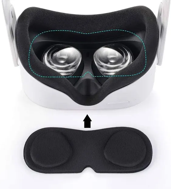 Compatible with Oculus Quest 2 Accessories, Silicone Face Cover, VR Shell Cov...