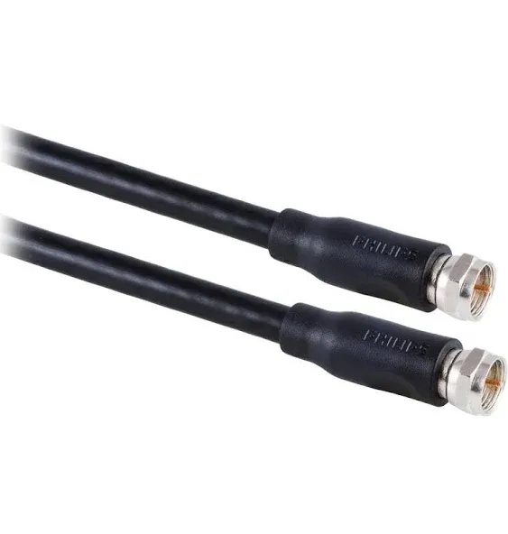 Philips Coaxial Cable, RG6, Audio/Video, 25 ft 1 Cable