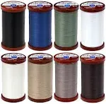 8 Color Bundle of Coats & Clark Extra Strong Upholstery Thread - 150 Yards Each (Black, White, Chona Brown, Driftwood, Green Linen, Hemp, Natural &