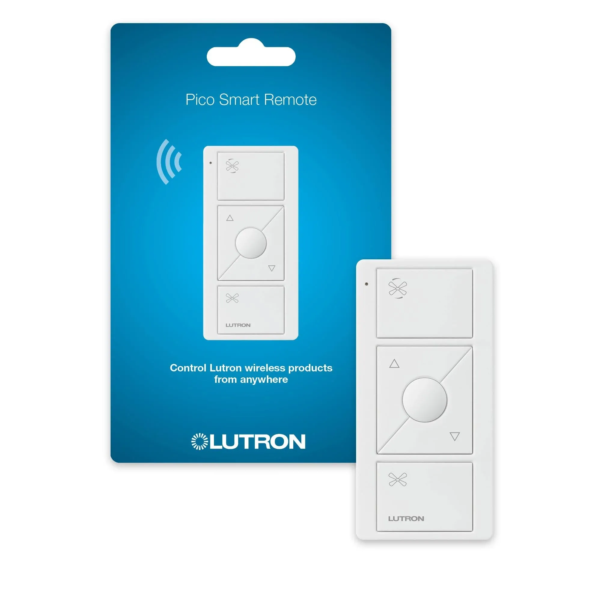 Lutron PJ2-3BRL-GWH-F01 3-Button Pico Wireless Fan Control Gloss White