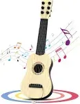 Kids Toy Guitar 6 String,17 inch Guitar Baby Kids Cute Guitar Rhyme Developmental Musical Instrument Educational Toy for Toddlers