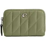 Coach Small Zip Around Card Case With Pillow Quilting