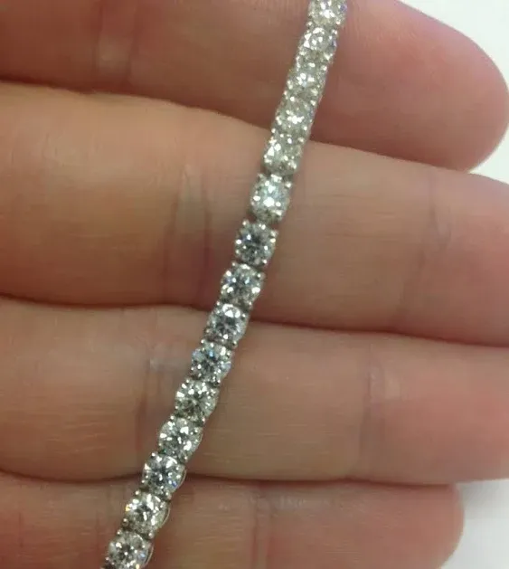 Pompeii3 7 Ct tw Lab Grown Diamond Tennis Bracelet in 14K White Gold