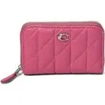 Coach Small Zip Around Card Case With Pillow Quilting