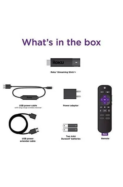 Roku Streaming Stick+ | 4k/hdr/hd Streaming Player with 4X The Wireless Range & Voice Remote with TV Power and Volume (2017) (Renewed)