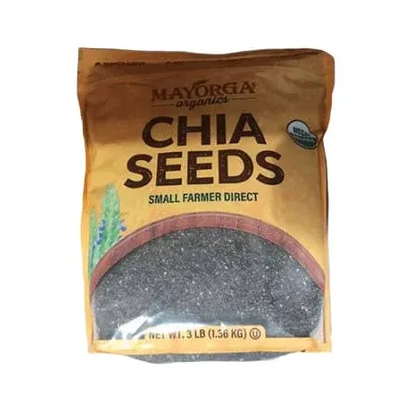 Mayorga Organic Chia Seeds 3 lbs Bag | ShelHealth