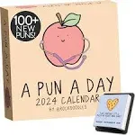 2024 Punny Daily Desk Calendar | Funny Calendar 2024 Day to Day for Home or Office, Daily Calendar 2024 Page a Day, Dad Joke Calendar with Tear Off Pages and Daily Puns, The Perfect Funny