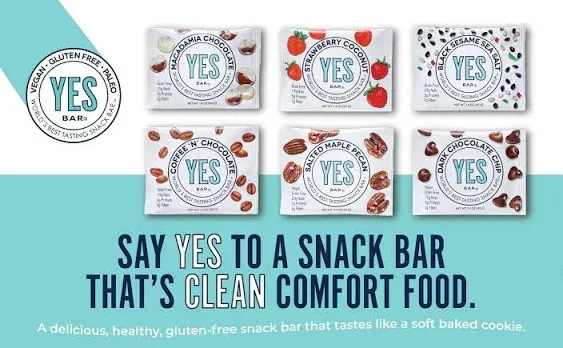 The YES Bar – Six Flavor Variety Pack – Plant Based Protein, Decadent Snack Bar – Vegan, Paleo, Gluten Free, Dairy Free, Low Sugar, Healthy Snack, Breakfast, Low Carb, Keto Friendly (Pack of 6)