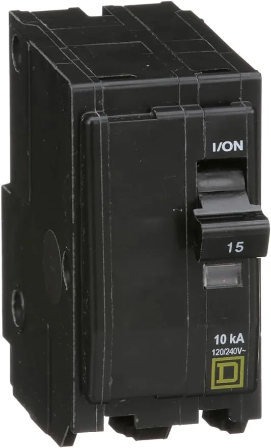 Square D QO 15-Amp Two-Pole Circuit Breaker