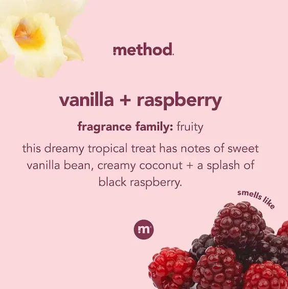 Method Premium Gel Hand Soap Refill Vanilla + Raspberry