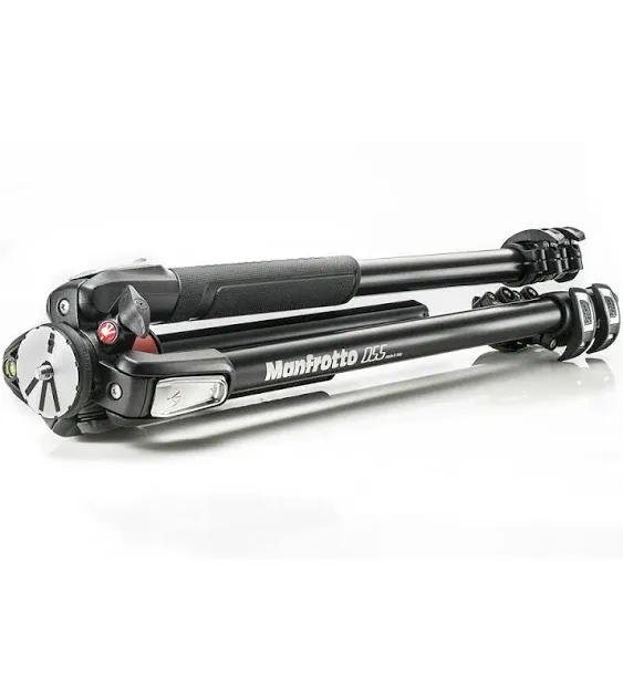 Manfrotto 055XPRO3 Aluminum 3-Section Tripod Legs, with Horizontal Center Column, Black, 3.54-66.93" (MT055XPRO3) 