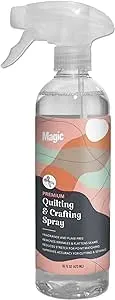 Magic Premium Quilting & Crafting Spray Bottle Fabric Spray for Cutting, Creasing, & Sewing Best Press Spray Starch for Quilting to Flatten Seams & Wrinkles Wrinkle Spray (16oz Trigger)