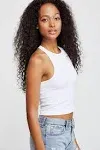 Free People Top Womens M/L White Hayley Racerback Brami Tank Rib Seamless Medium