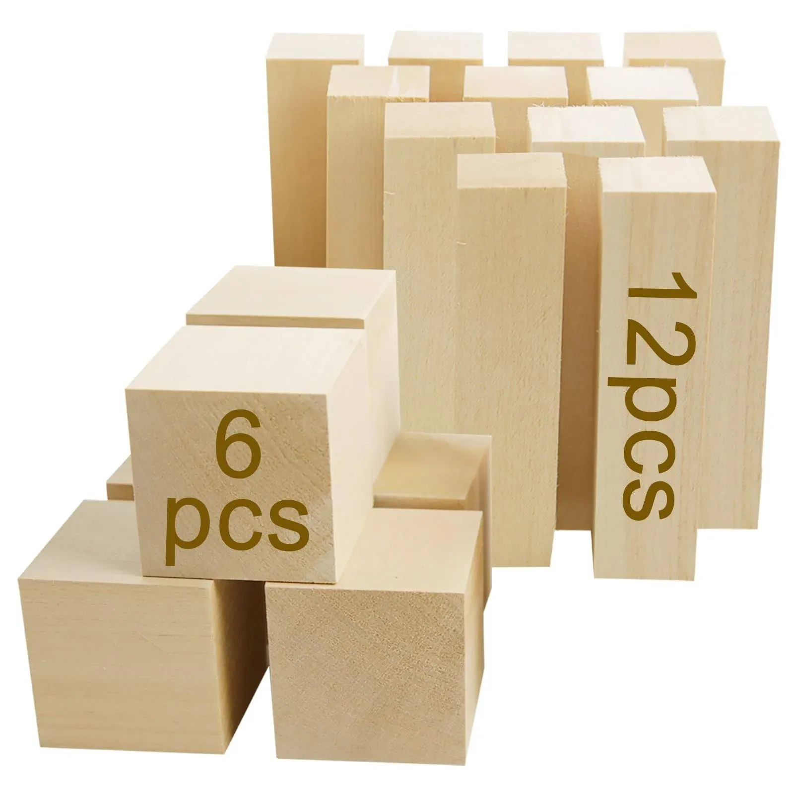 18 pcs Basswood Carving Blocks Whittling Wood Carving Blocks Basswood 